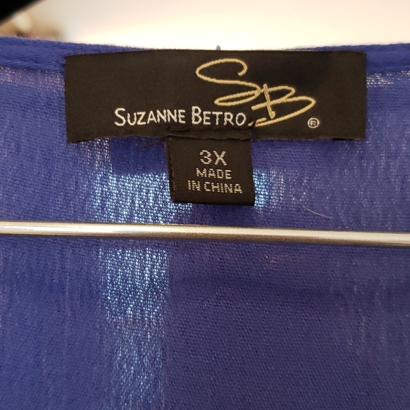 Suzanne Betro wrap blouse with embroidery 3X - Picture 5 of 7
